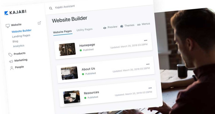 Kajabi as a website builder