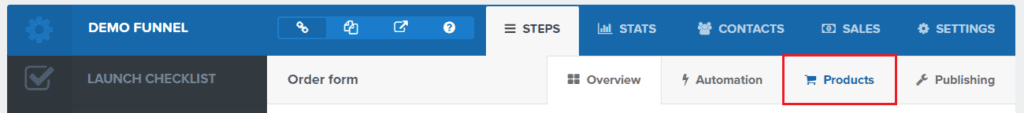 to set up a product in ClickFunnels you need to unlock the products tab