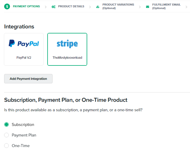 how to set up a subscription product in ClickFunnels